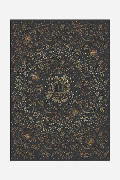 Harry Potter Hogwarts Gold Teppich - Teppana