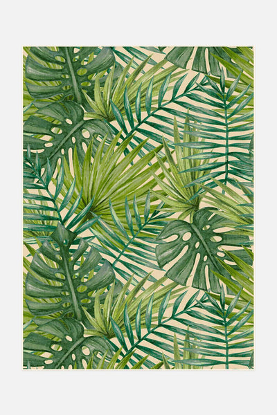 Outdoor Palme Natur Teppich - Teppana