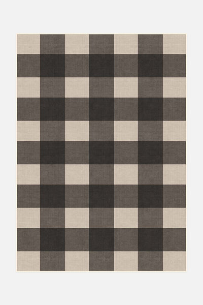 Quadrat Anthrazit Teppich - Teppana