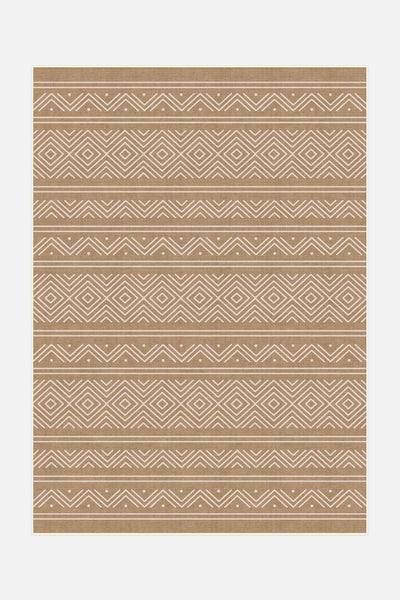 Outdoor Aztek Haselnuss Teppich - Teppana